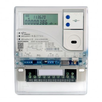 Счетчик электрической энергии трехфазный ЭНЕРГОМЕРА CE307 S31.543.OAA.SYUVJLFZ SPds RS-485